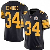Nike Men & Women & Youth Steelers 34 Terrell Edmunds Black Color Rush Limited Jersey,baseball caps,new era cap wholesale,wholesale hats